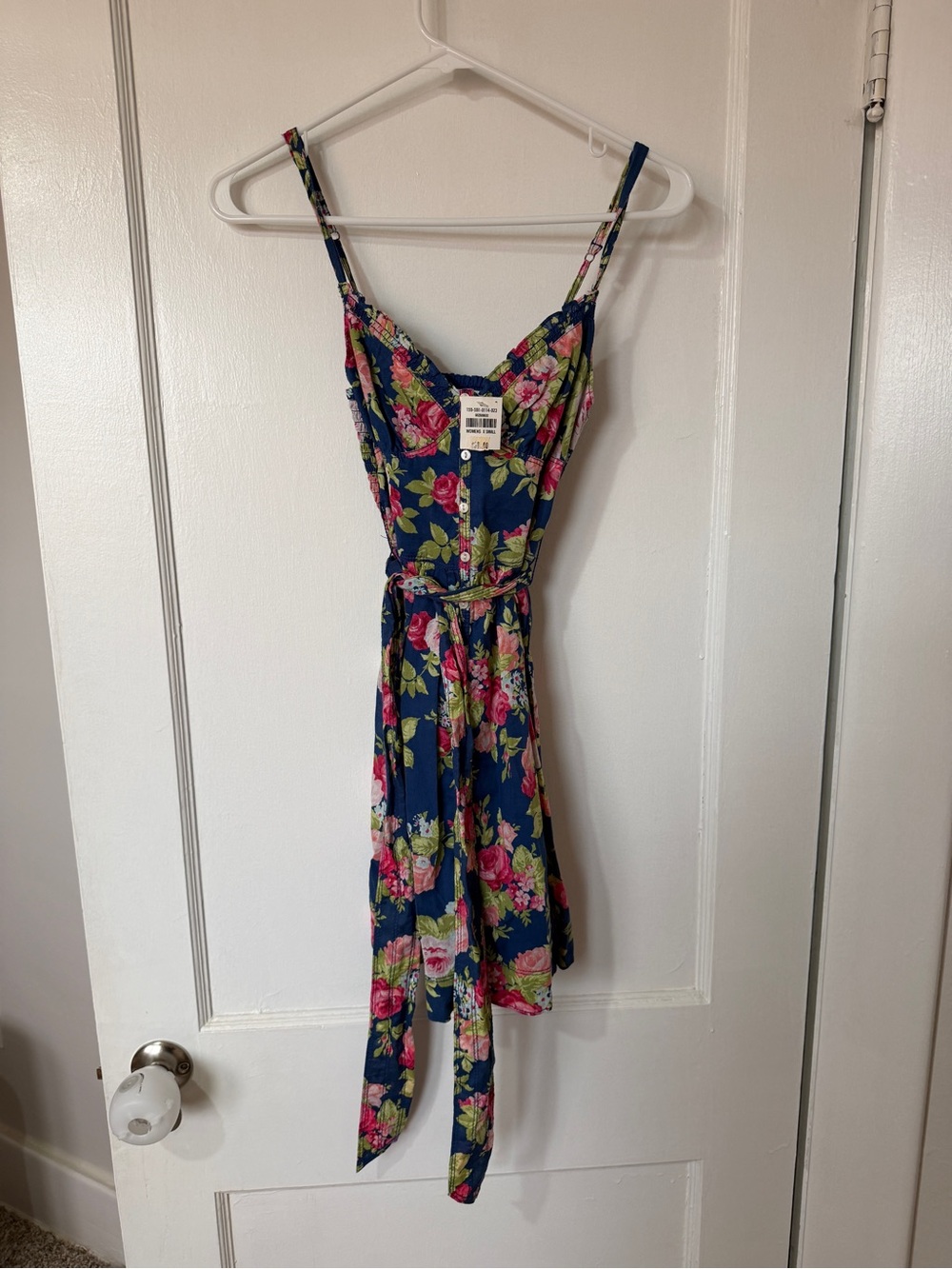 Abercrombie & Fitch Vintage Navy /pink Floral Midi Dress NWT
